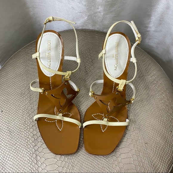Brand New LV Fleur Wedge Sandals - Picture 4 of 6